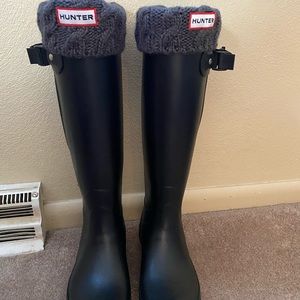 Black Matte Hunter Rain boots